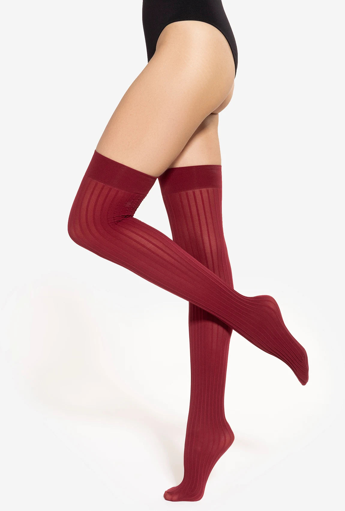 Bordowe zakolanówki 02 - Gatta