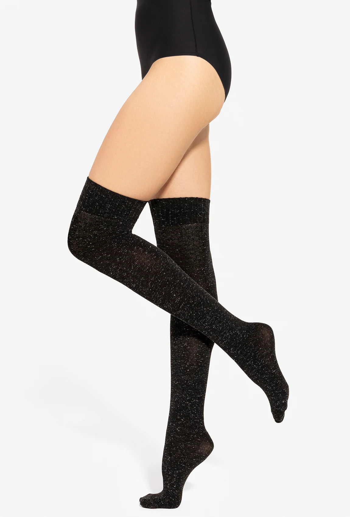 Połyskujące czarne zakolanówki Fantasia - Gatta