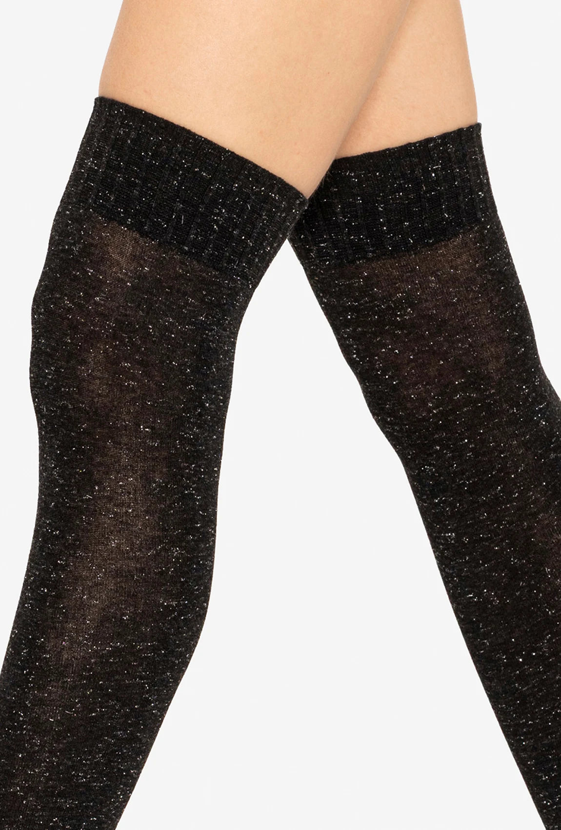 Połyskujące czarne zakolanówki Fantasia - Gatta