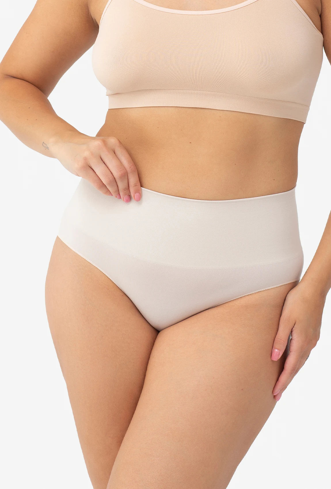 Majtki bezszwowe z wysokim stanem Panty Paola Invisible Skin - Gatta