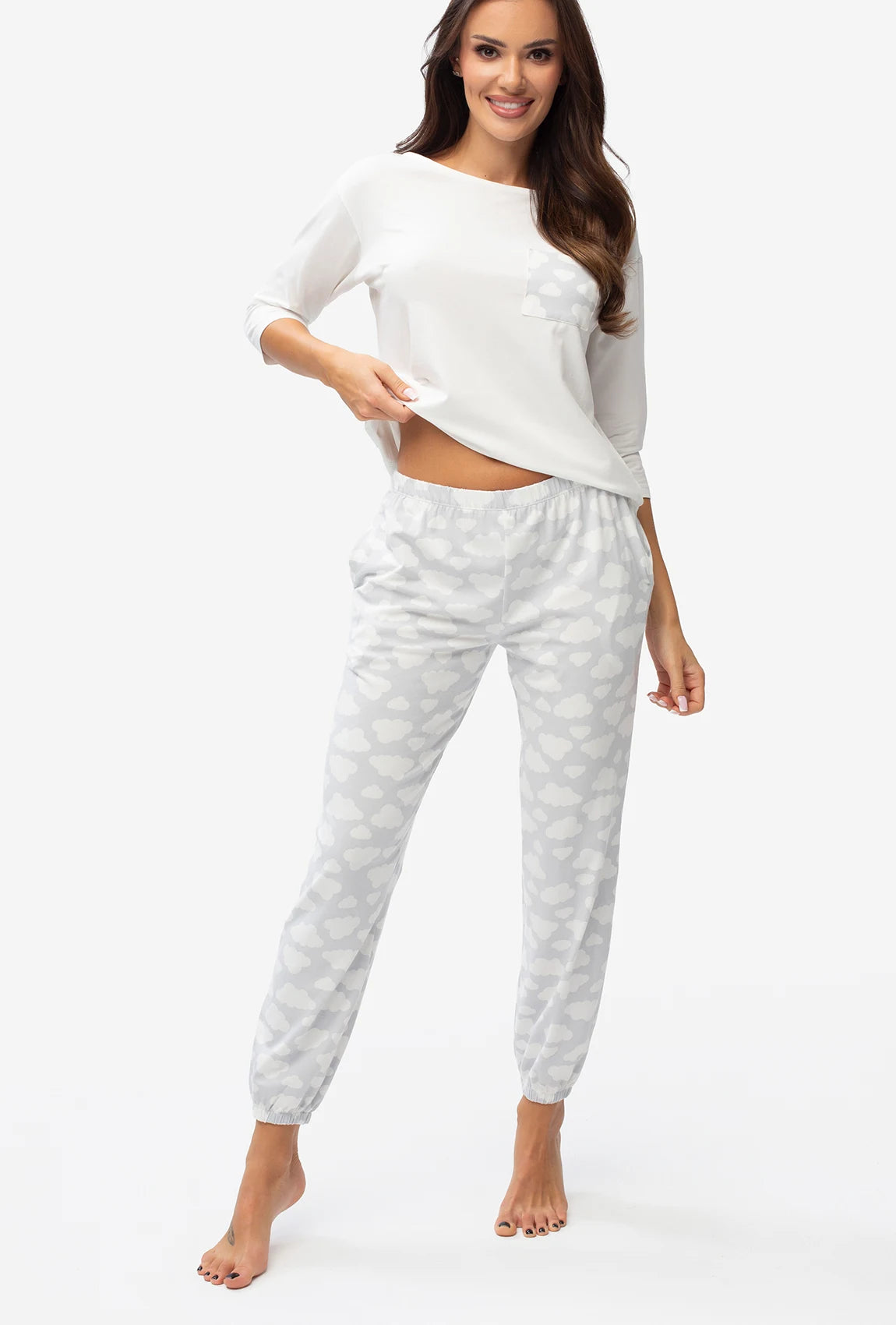 Bawełniana piżama damska Clouds - Gatta