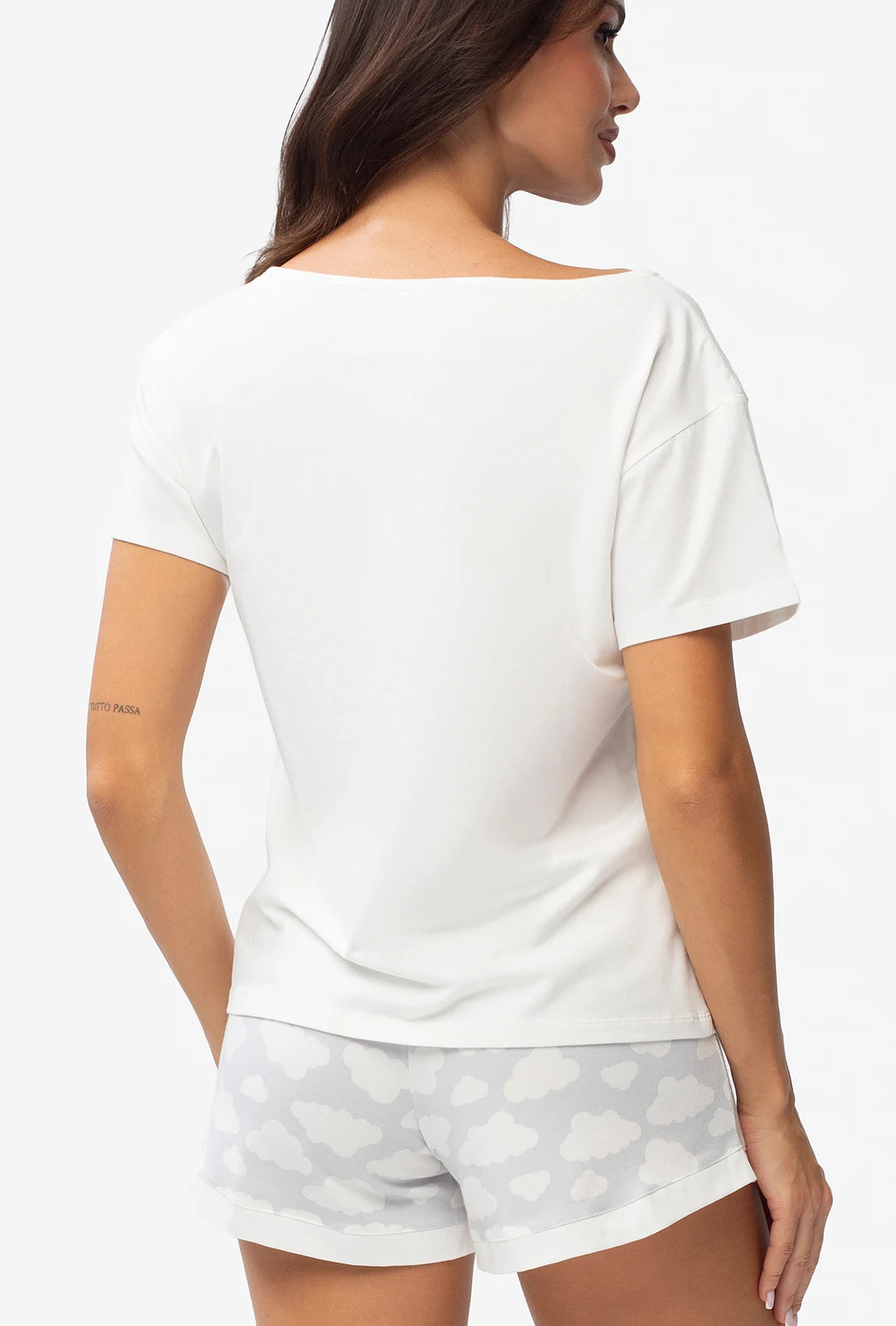 Bawełniana piżama z szortami Clouds - Gatta