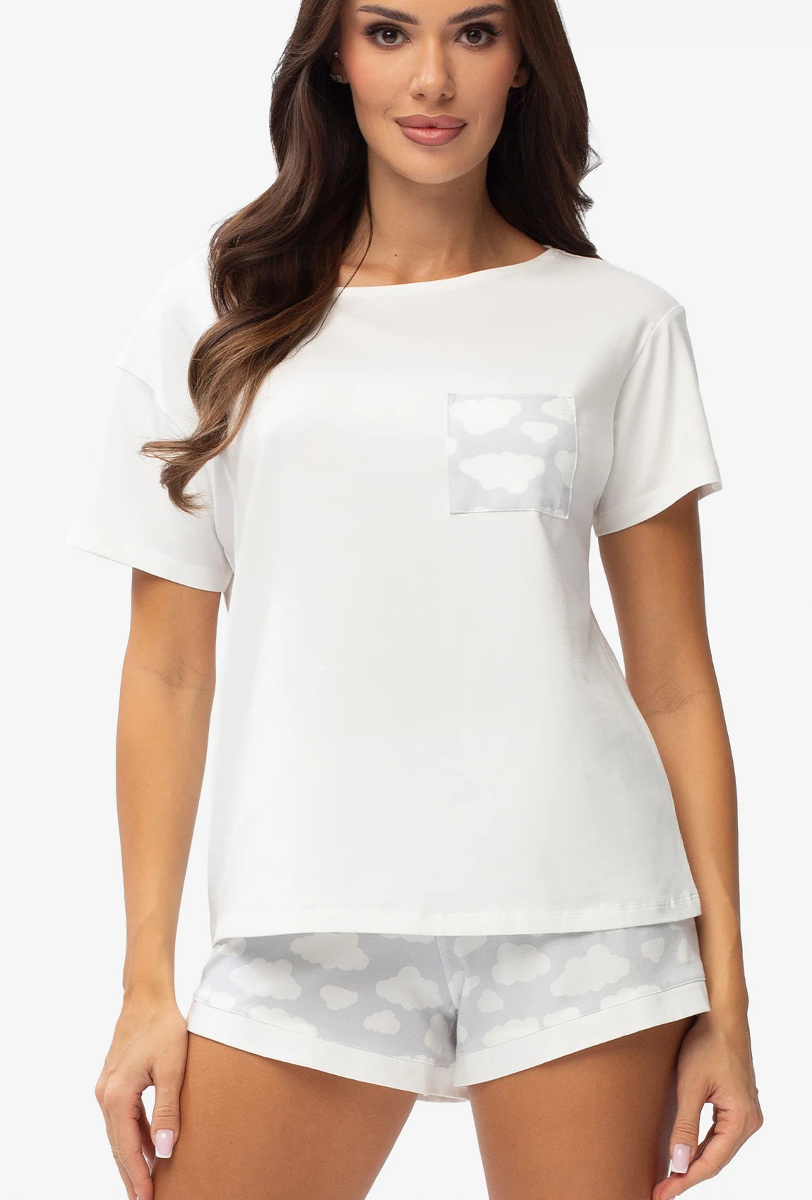 Bawełniana piżama z szortami Clouds - Gatta