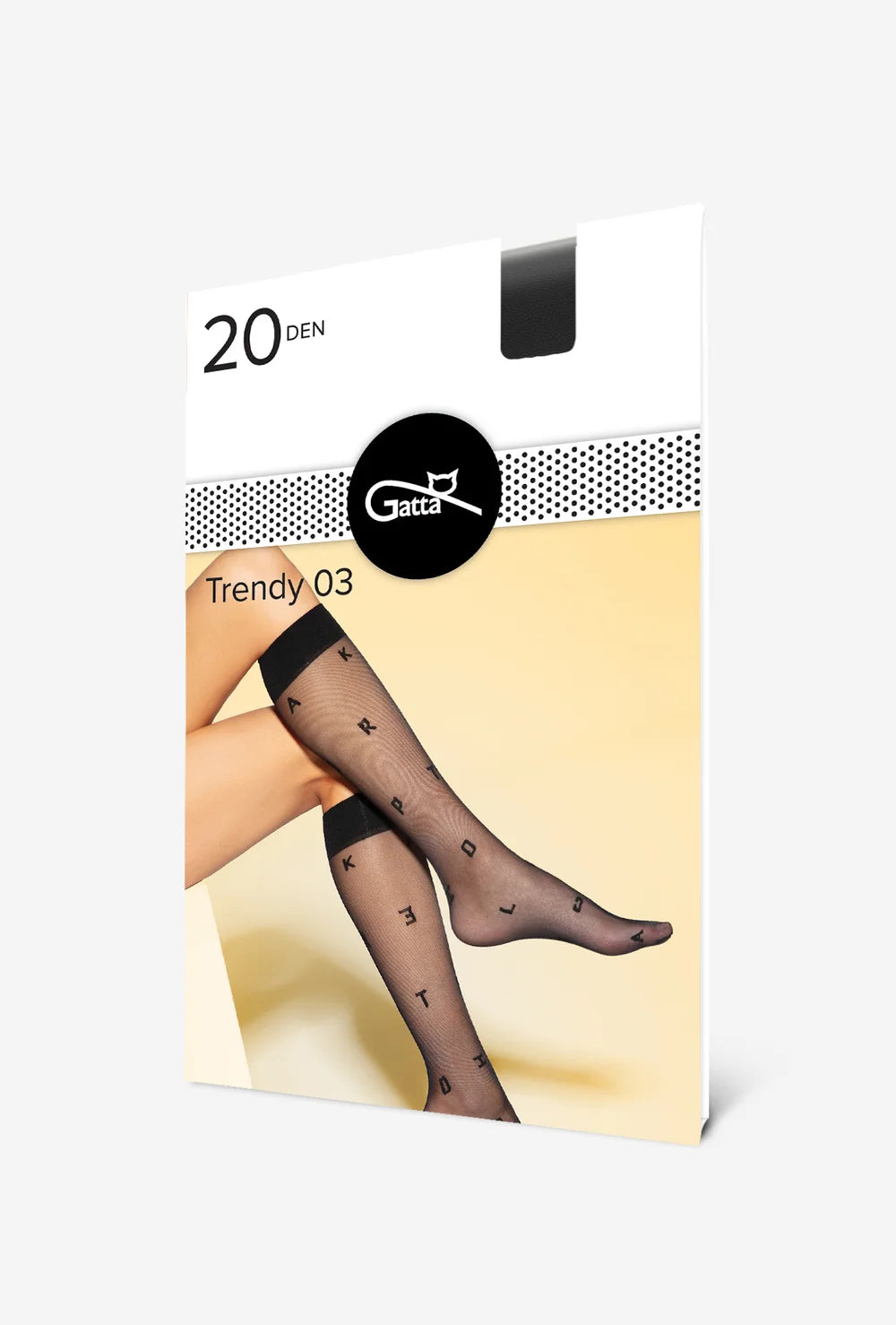 Podkolanówki w literki Letters wz. 03 - Gatta