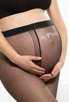 Rajstopy ciążowe w kropeczki Mamma 01