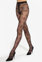 Rajstopy damskie w kwiaty Faria wz. 19