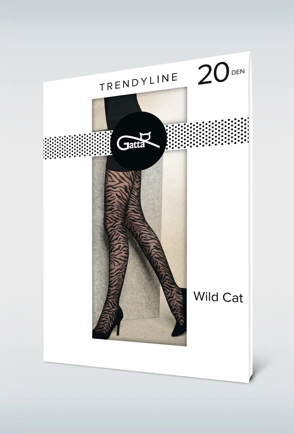 Rajstopy damskie w zebrę Wild Cat wz. 03 - Gatta