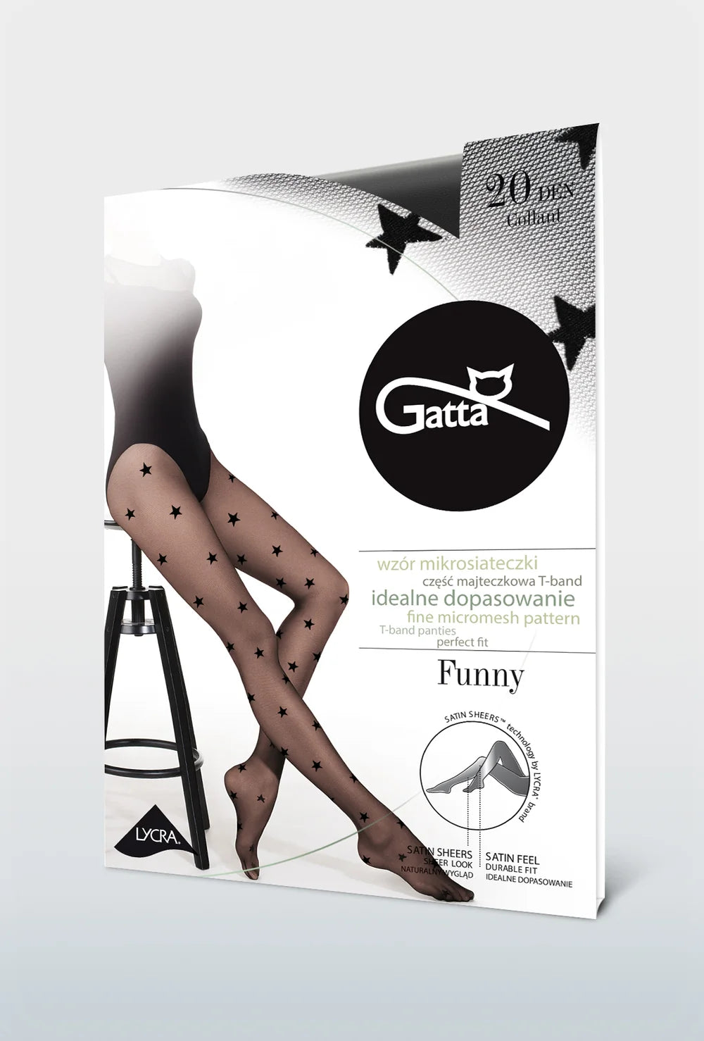 Rajstopy damskie w gwiazdki Funny wz. 06 - Gatta