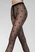 Rajstopy damskie w serca Funny wz. 08