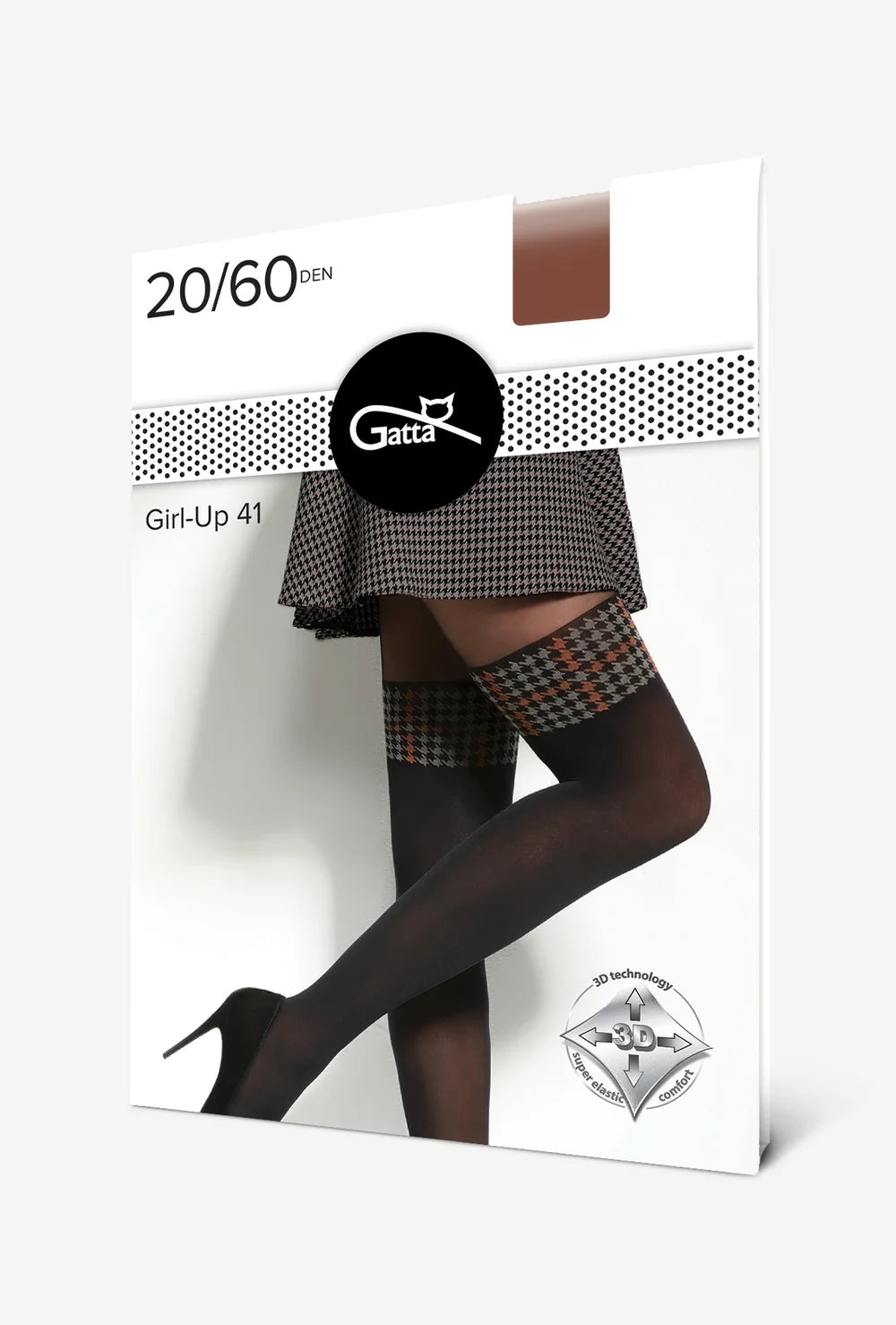 Rajstopy imitujące pończochy Girl-up  wz. 41 - Gatta