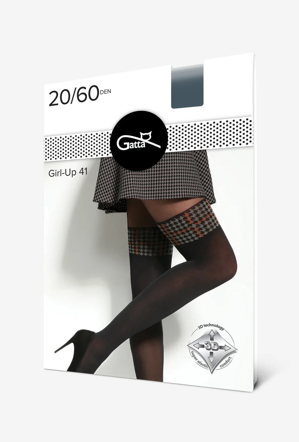 Rajstopy imitujące pończochy Girl-up  wz. 41 - Gatta