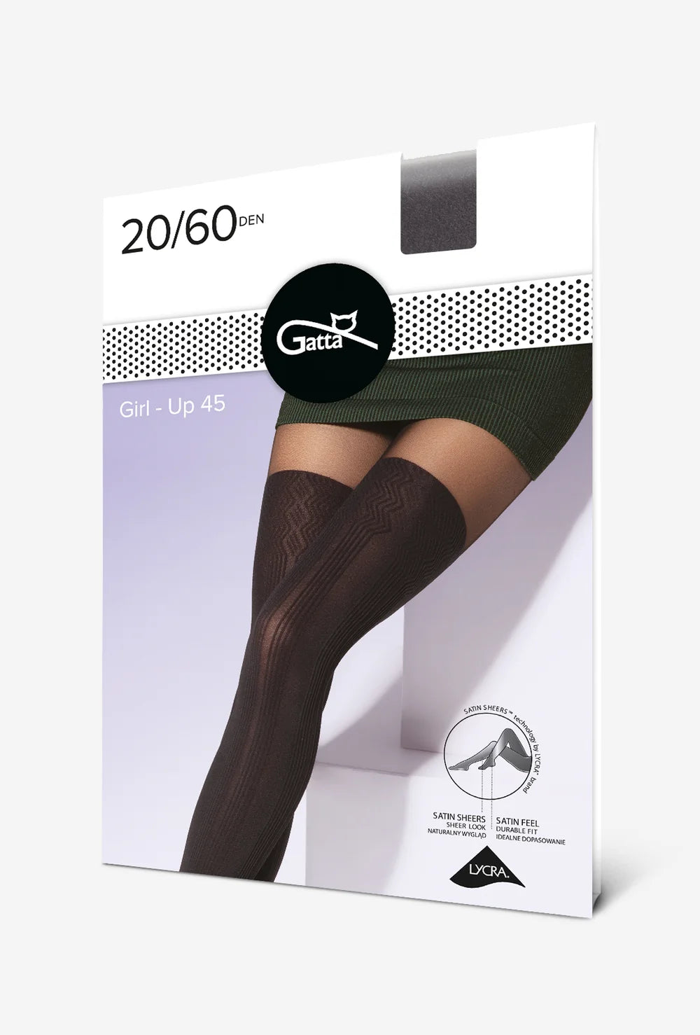 Rajstopy imitujące pończochy Girl-up wz. 45 - Gatta