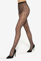 Rajstopy kabaretki w kropki Runway wz. 01