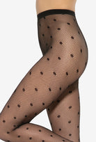 Rajstopy kabaretki w kropki Runway wz. 01