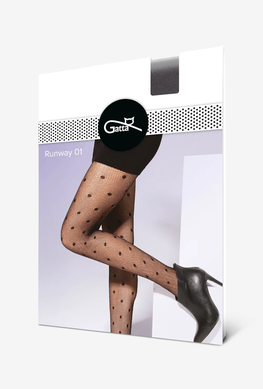 Rajstopy kabaretki w kropki Runway wz. 01 - Gatta