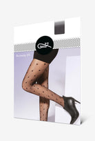 Rajstopy kabaretki w kropki Runway wz. 01