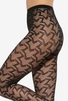 Rajstopy kabaretki z geometrycznym wzorem Runway wz.03