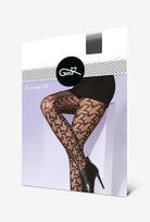 Rajstopy kabaretki z geometrycznym wzorem Runway wz.03