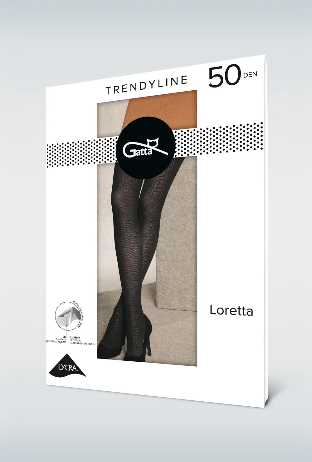 Rajstopy w geometryczne wzory Loretta wz. 126 - Gatta