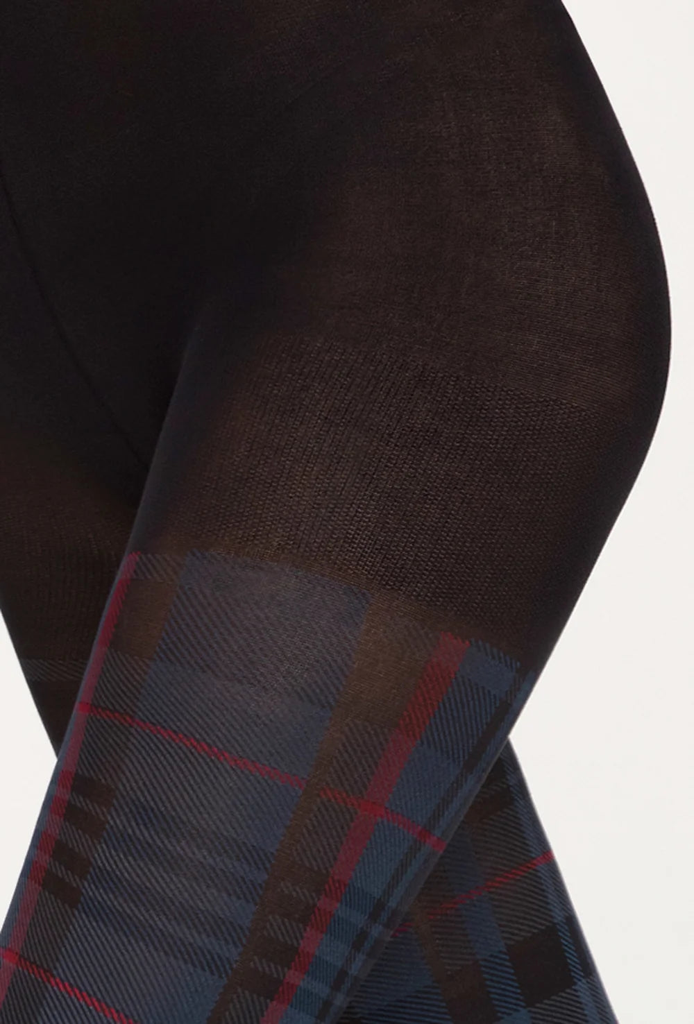 Rajstopy w niebieską kratę Mi Piaci wz. 02 - Gatta