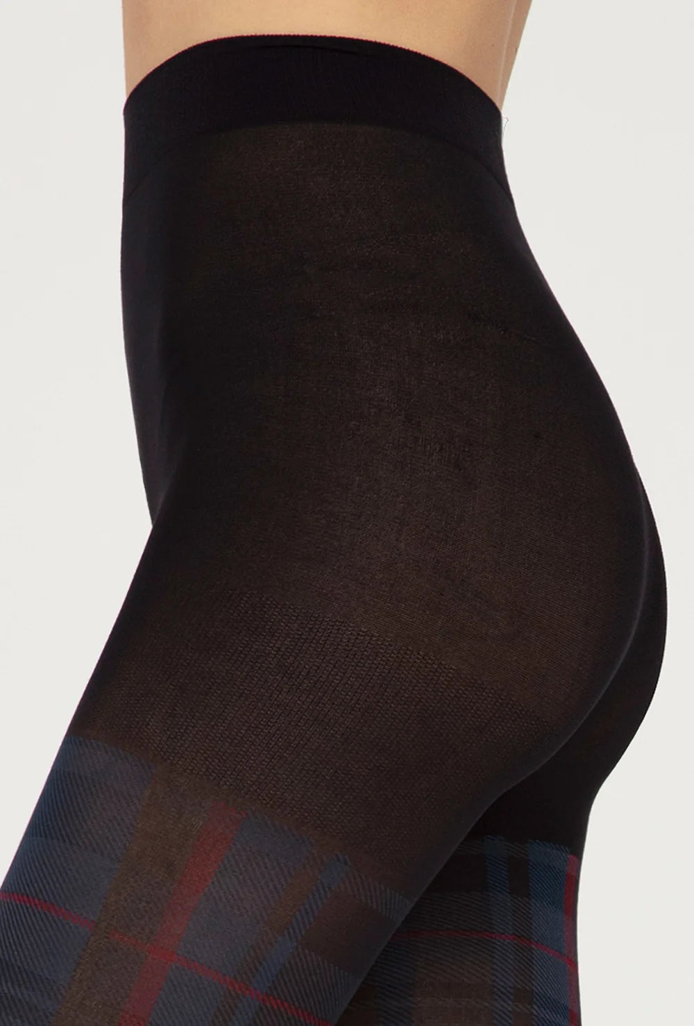 Rajstopy w niebieską kratę Mi Piaci wz. 02 - Gatta