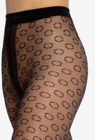 Rajstopy z geometrycznym wzorem Fancy wz. 14