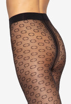 Rajstopy z geometrycznym wzorem Fancy wz. 14