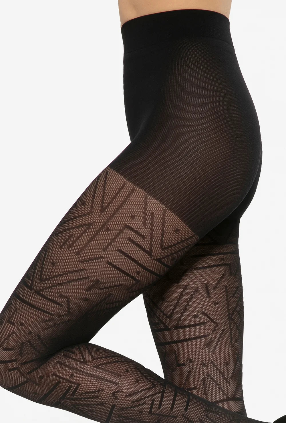 Rajstopy z geometrycznym wzorem Modern wz. 02 - Gatta