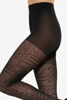 Rajstopy z geometrycznym wzorem Modern wz. 02