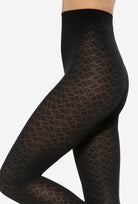 Rajstopy z geometrycznym wzorem Odetta wz. 02