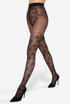 Rajstopy z kwiatowym wzorem Fleur  wz. 14