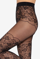 Rajstopy z kwiatowym wzorem Fleur  wz. 14