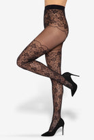 Rajstopy z kwiatowym wzorem Fleur  wz. 14