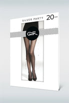 Rajstopy z połyskiem w drobne kropki Silver party wz. 06