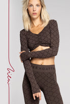 Brązowy rashguard Monogram z kolekcji Zień x Gatta