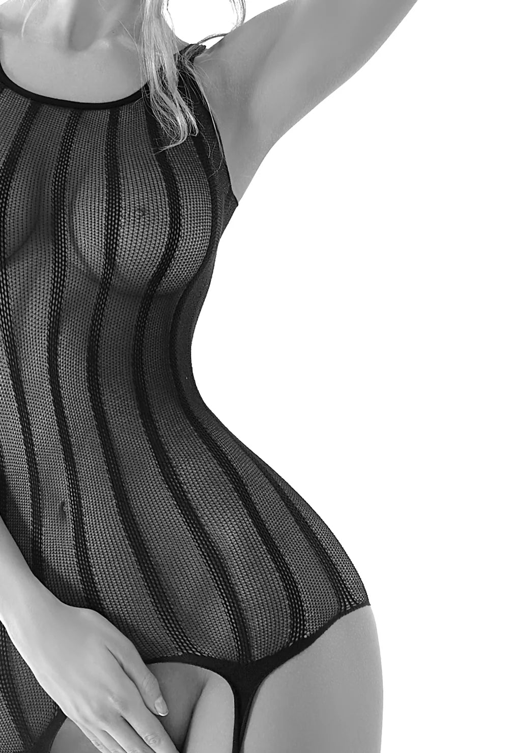 Bodystocking siateczkowe Red Rose wz. 02 - Gatta