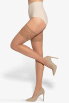 Koronkowe pończochy samonośne Michelle wz. 03