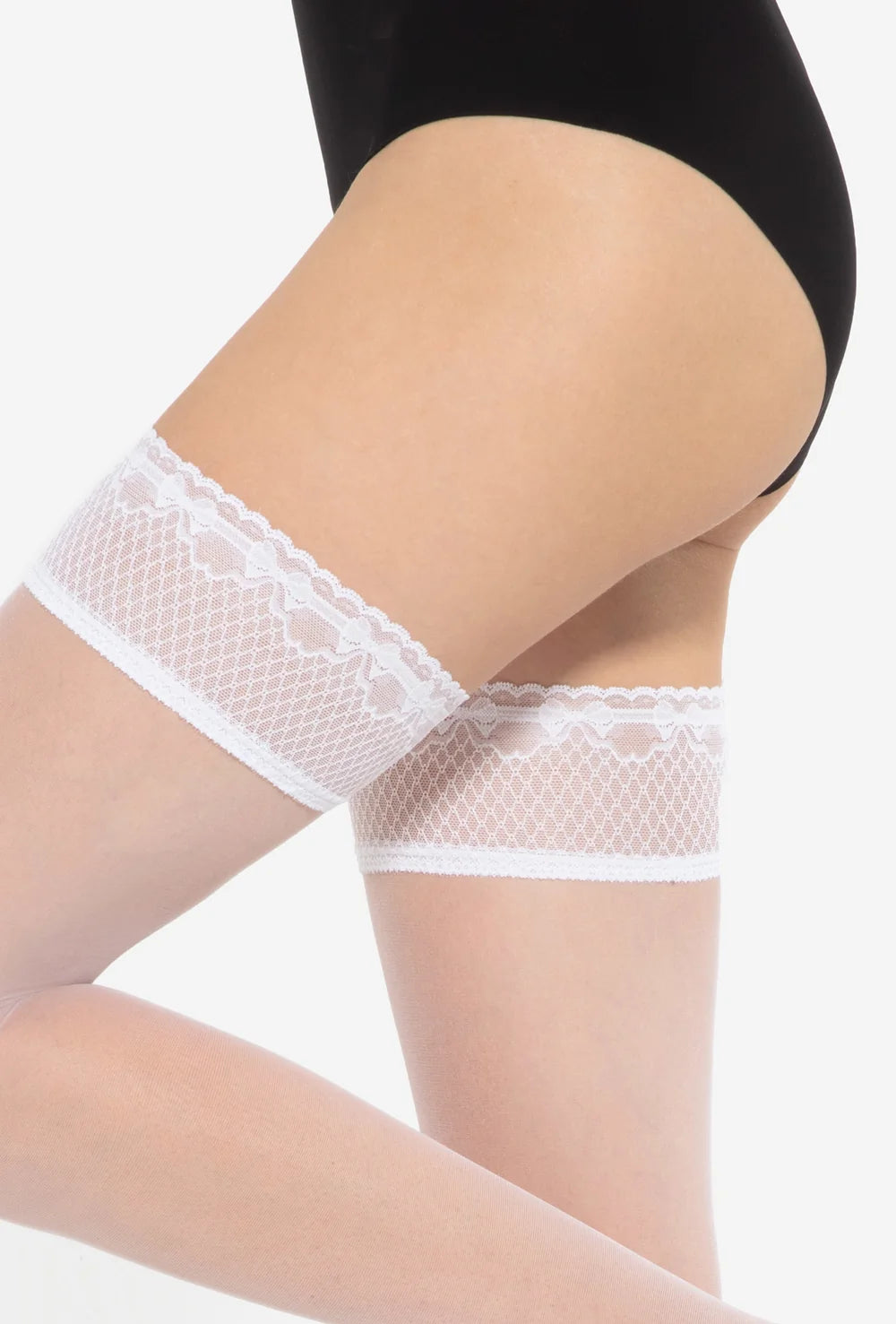 Koronkowe pończochy samonośne Michelle 8 den - Gatta