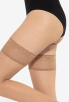 Koronkowe pończochy samonośne Michelle 8 den