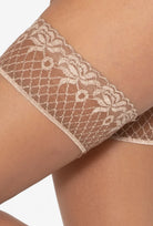 Koronkowe pończochy samonośne Fortissima