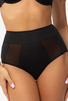 Czarne majtki z wysokim stanem Sally