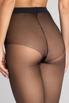 Gładkie czarne rajstopy damskie Scarab z kolekcji Zień x Gatta