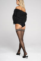 Czarne pończochy damskie Scarab z kolekcji Zień x Gatta