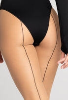 Beżowe rajstopy Scarab z kolekcji Zień x Gatta