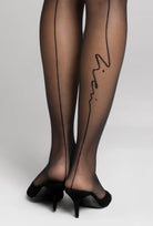 Czarne rajstopy Signature z kolekcji Zień x Gatta