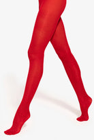 Czerwone połyskujące rajstopy Silver Gloss 01