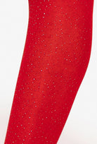 Czerwone połyskujące rajstopy Silver Gloss 01