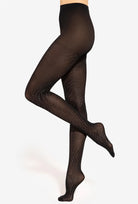 Czarne rajstopy z połyskiem Silver Gloss 02