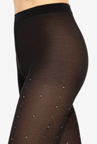 Rajstopy z błyszczącymi kropkami Silver Gloss 04