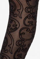 Rajstopy z flokowym wzorem Silver Gloss 05